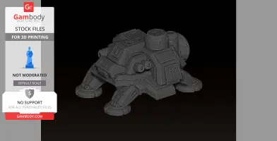 A 3D printable model of the SC2 Engineering Bay, featuring a mechanical structure with four legs.