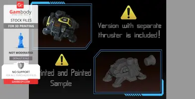 3D model of an Engineering Bay from SC2, with a separate thruster for 3D printing.