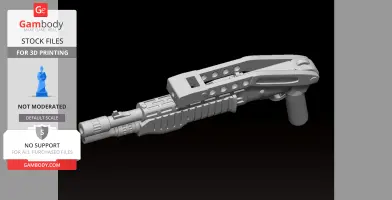 3D model of a brick-compatible Spas12 shotgun design for 3D printing.