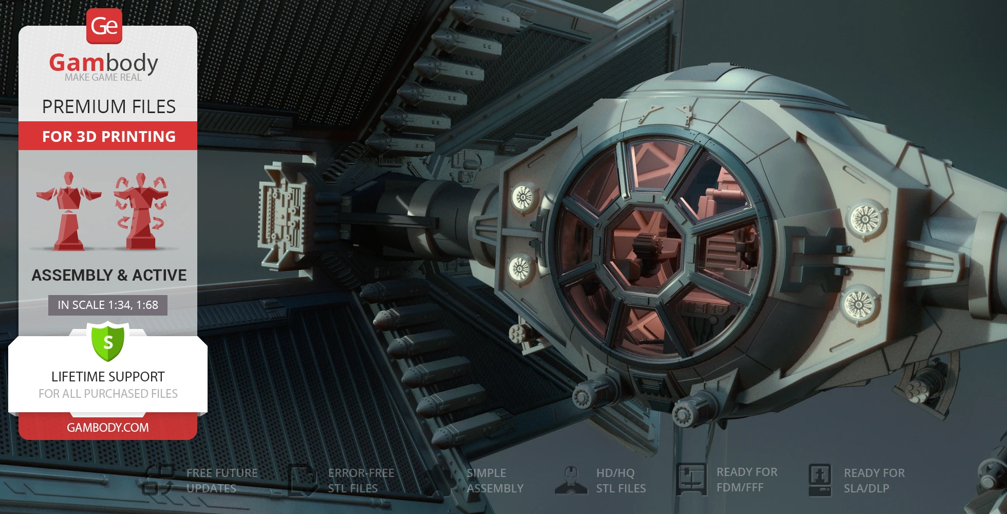 TIE Avenger - Star Wars STL Files | Gambody