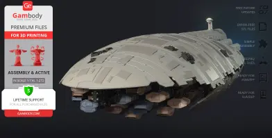 A detailed 3D model of the GR-75 Medium Transport ship from Star Wars, ready for 3D printing.