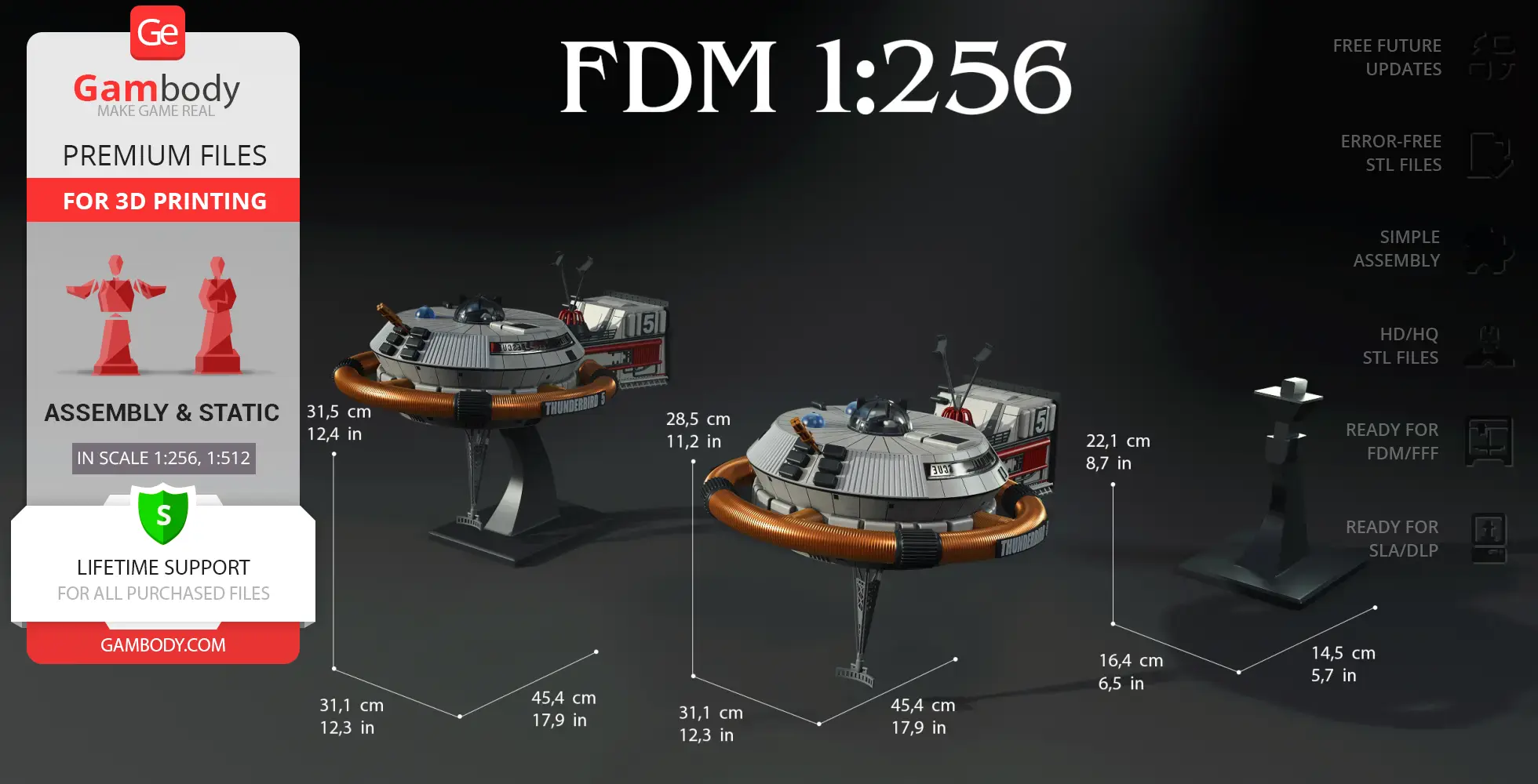 Futuristic satellite model with circular structure, tubes, and antennas for 3D printing.