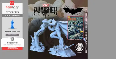 Two superhero figures from different universes in a dynamic battle pose, ready for 3D printing.