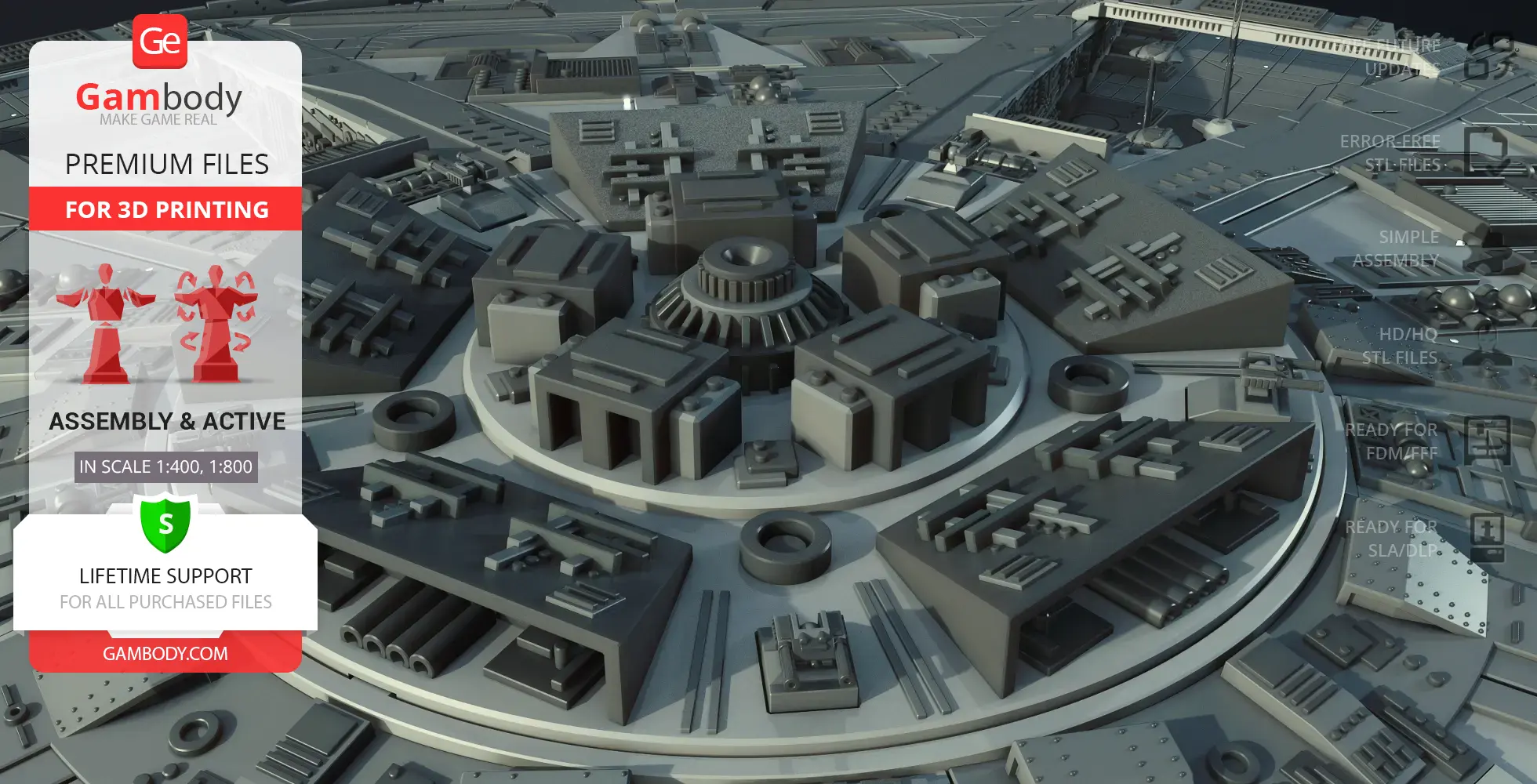 A detailed 3D model of a Cylon Basestar from the original series, designed for 3D printing.