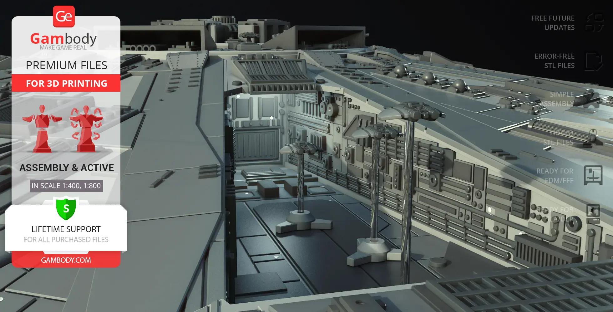 Detailed 3D model of Cylon Basestar from TOS, showcasing intricate sci-fi design elements.