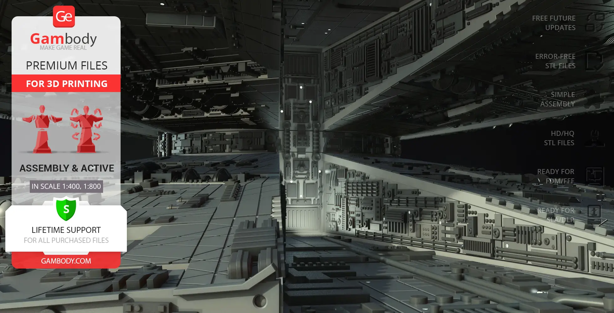 Detailed 3D model of a Cylon Basestar from TOS, showcasing intricate mechanical structures.