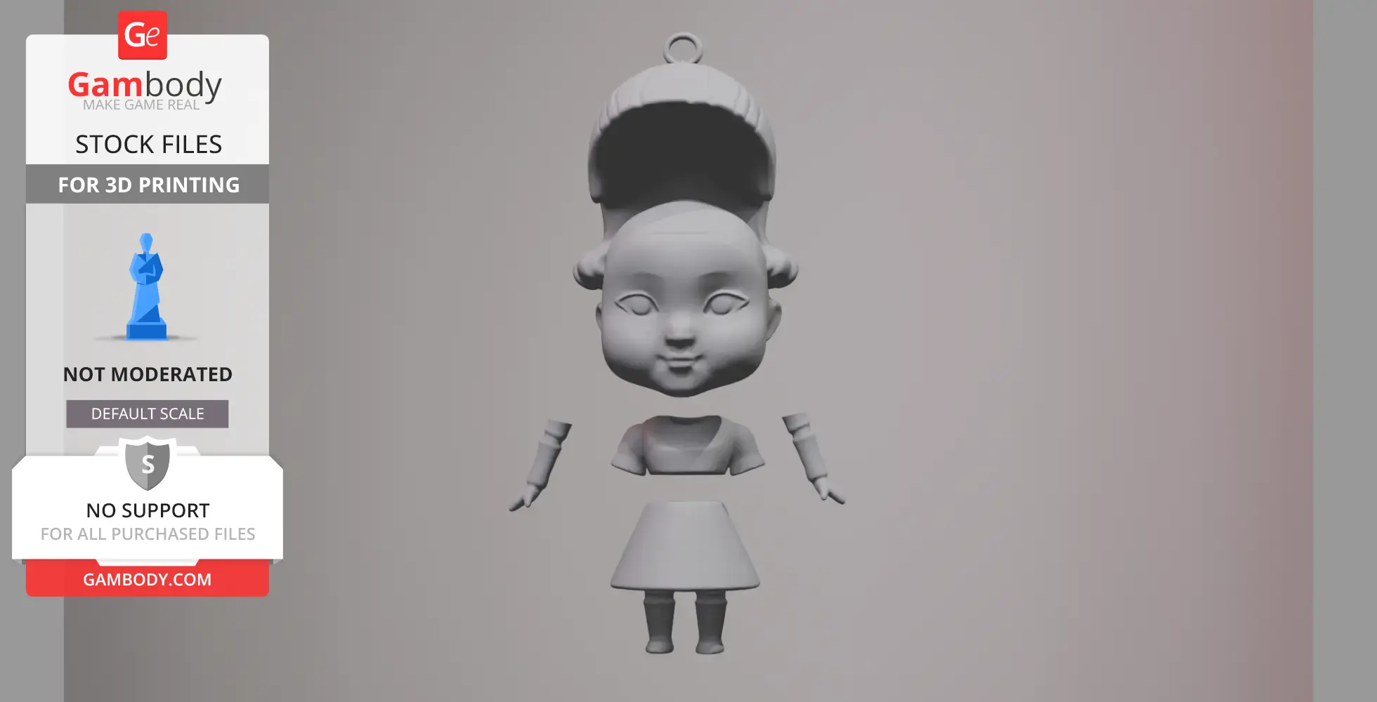 3D print model of a segmented doll with a detachable head and limbs, inspired by a popular series.