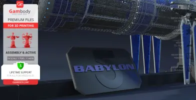 Highly detailed 3D model of Babylon 5 station for 3D printing by Gambody.