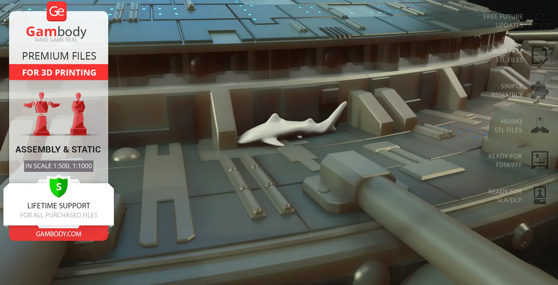 Futuristic spaceship deck with intricate geometric structures and glowing elements.