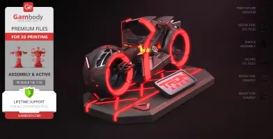 TRON Ares Light Cycle 3D Printer Files | Assembly + Action