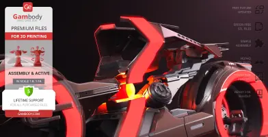 TRON Ares Light Cycle 3D Printer Files | Assembly + Action