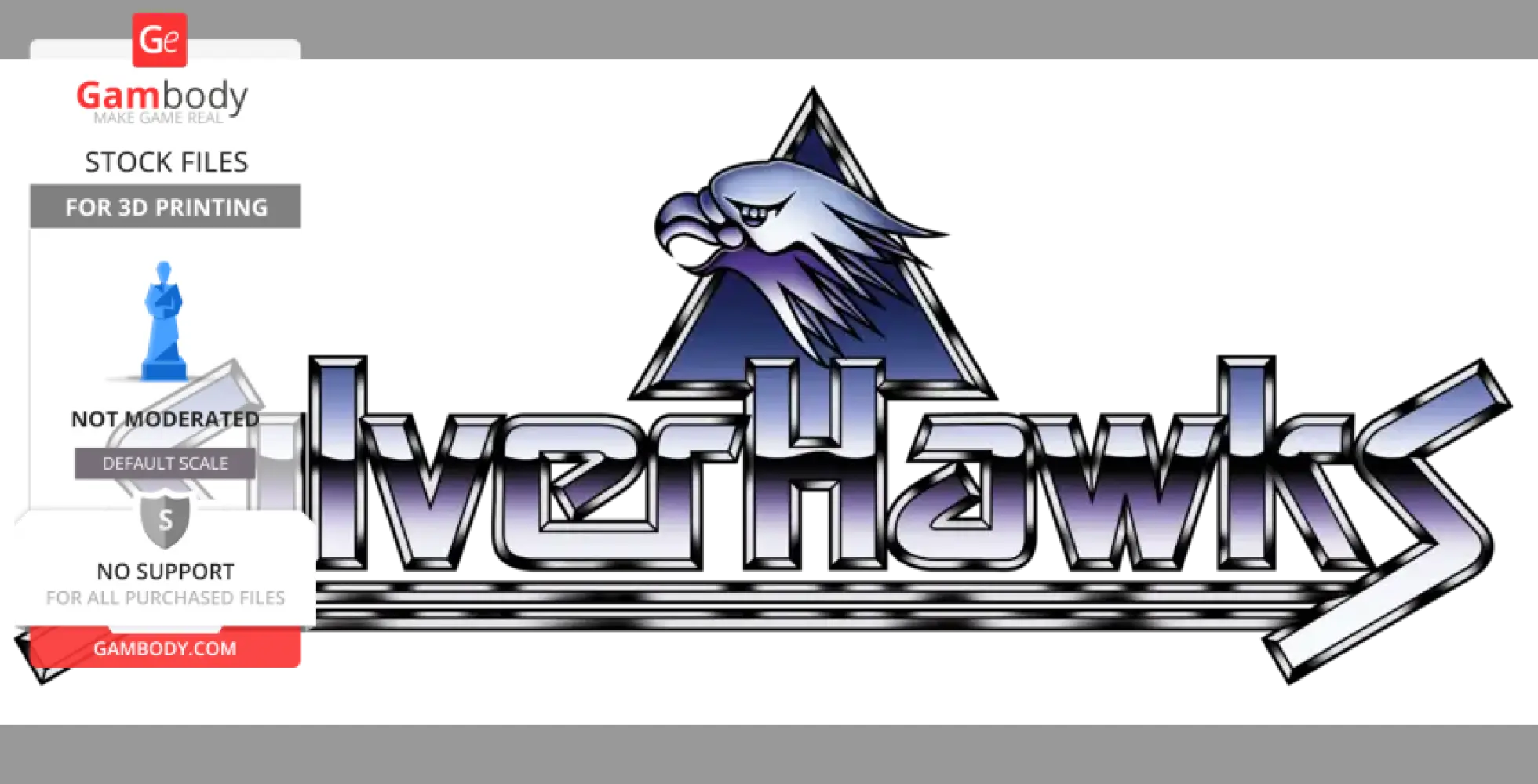 Silverhawks logo featuring a stylized metallic font with an eagle head design on a triangular background.