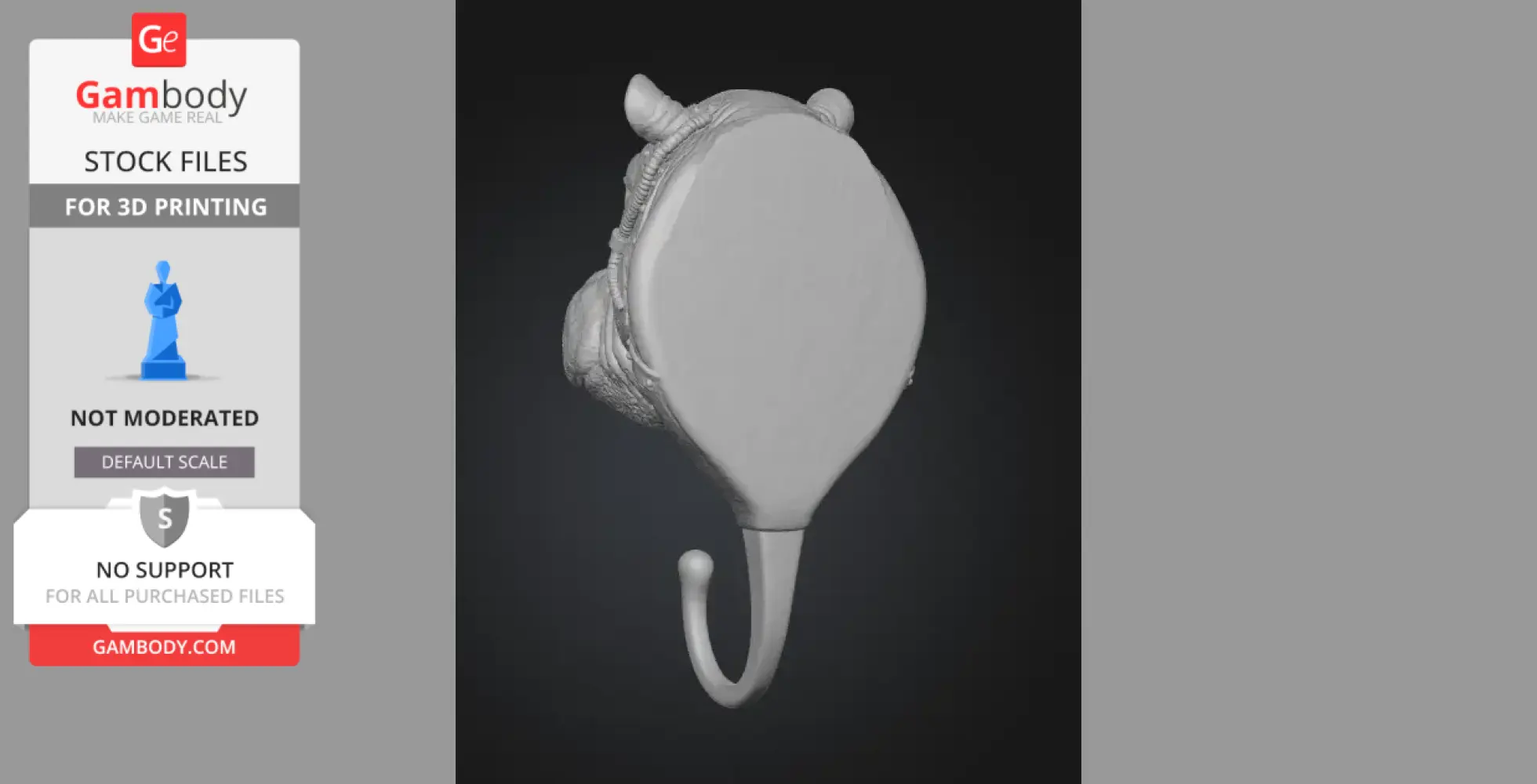 A steampunk hippo wall hook, featuring a detailed hippo face and a tail-like hook for hanging items.