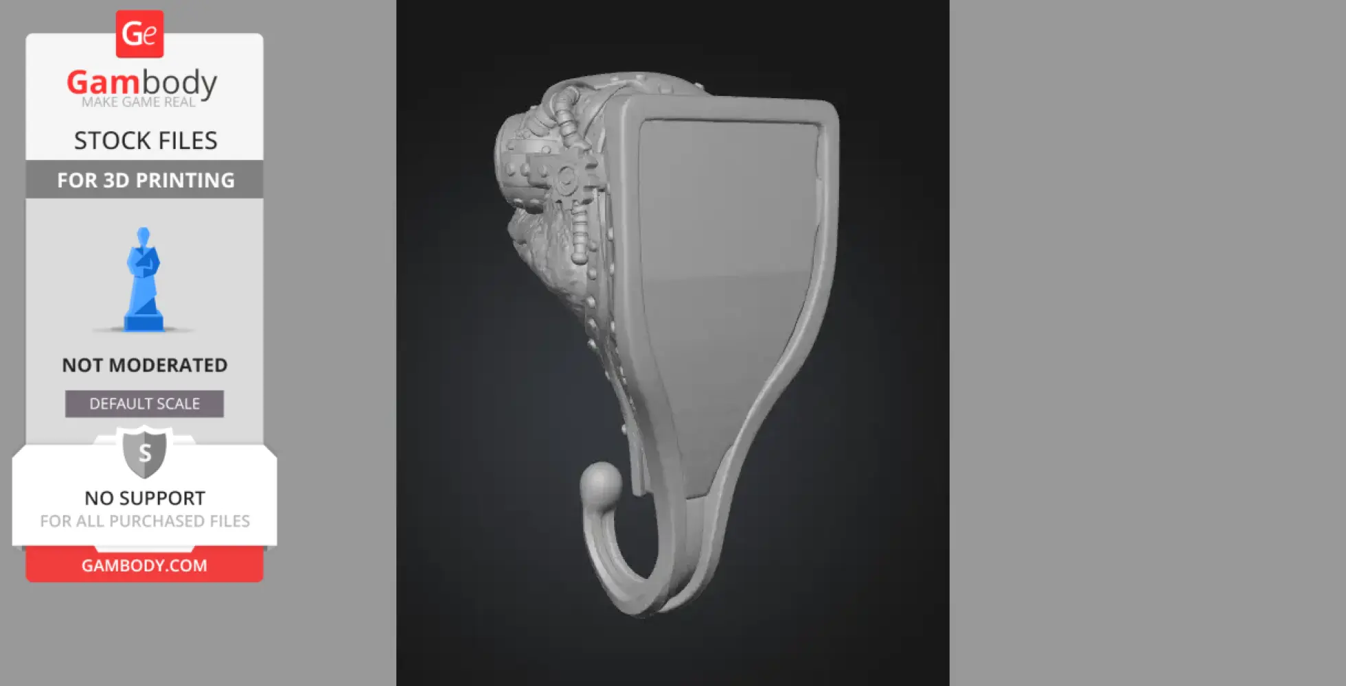 Steampunk-themed frog-inspired wall hook with intricate mechanical details.