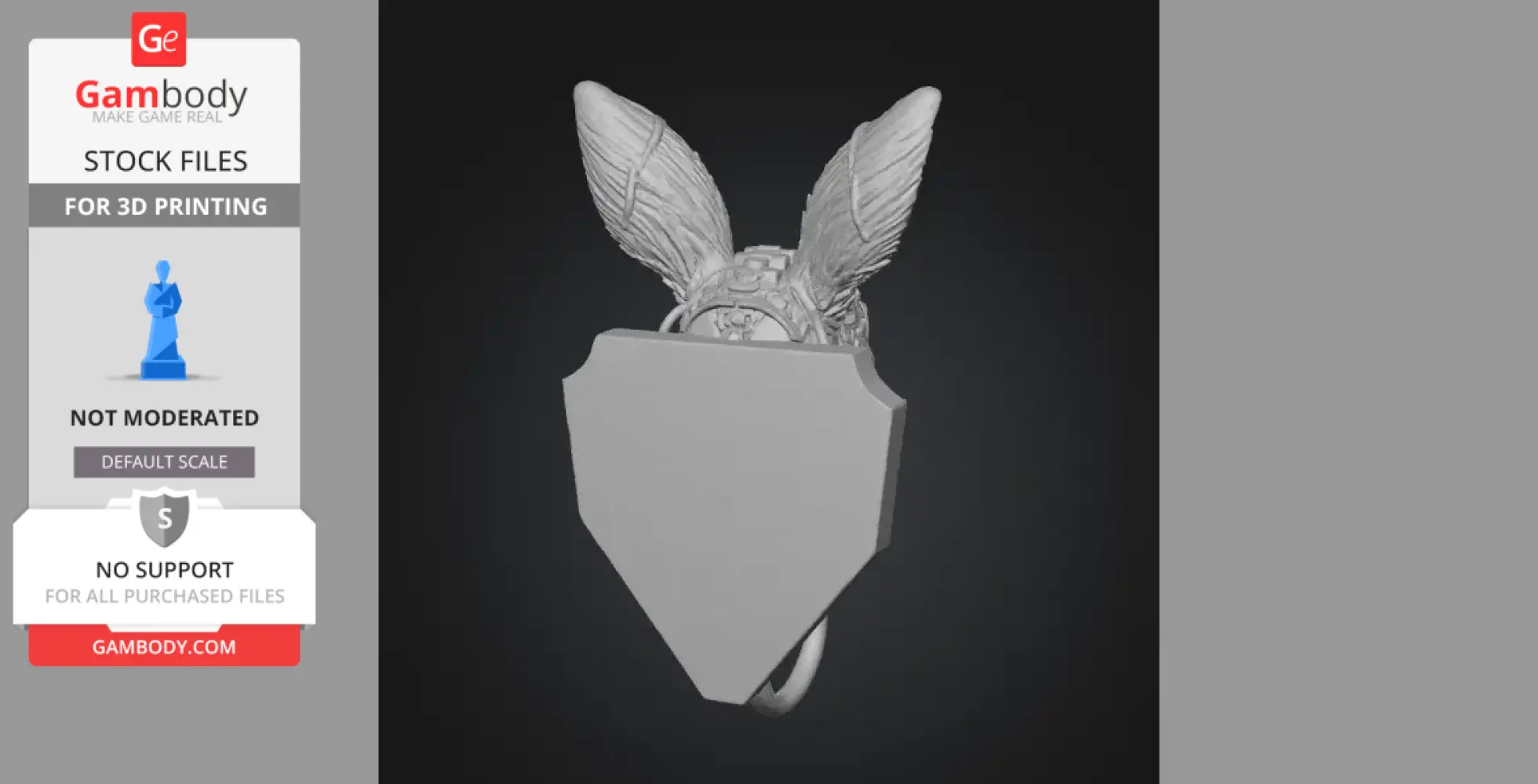 A steampunk-themed wall hook shaped like a rabbit's head with large ears and mechanical details.