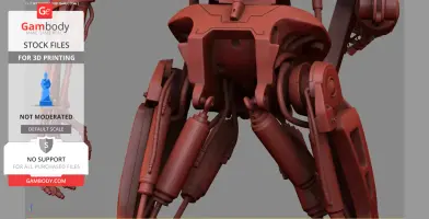 Detailed T-800 endoskeleton model for 3D printing, showcasing mechanical components and pistons.