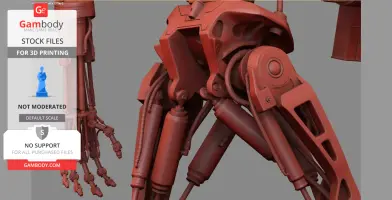 Detailed 3D model of Terminator T-800 endoskeleton parts for 3D printing.