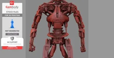 Highly detailed 3D model of T-800 Terminator endoskeleton for 3D printing.