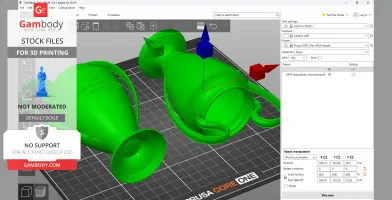 3D models of a famous football trophy, shown in engraved and clean versions for printing.