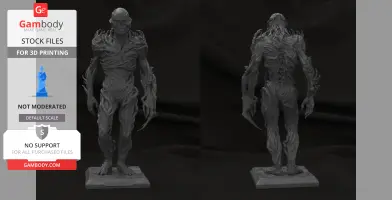 A 3D model of a humanoid creature with bark-like textures, inspired by Vecna from 'Stranger Things.'