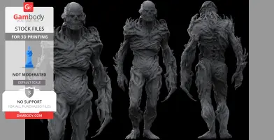 Grotesque humanoid figure with twisted, root-like textures, inspired by Stranger Things' Vecna.