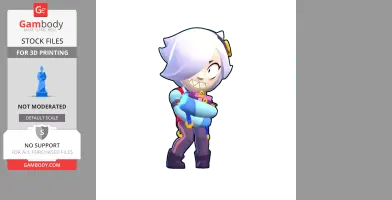 A cartoon character with white hair, a mischievous grin, and crossed arms, wearing colorful attire.