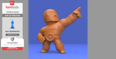 Luchador-style figure striking a dynamic pose, pointing upward, wearing a mask and belt with a star emblem.