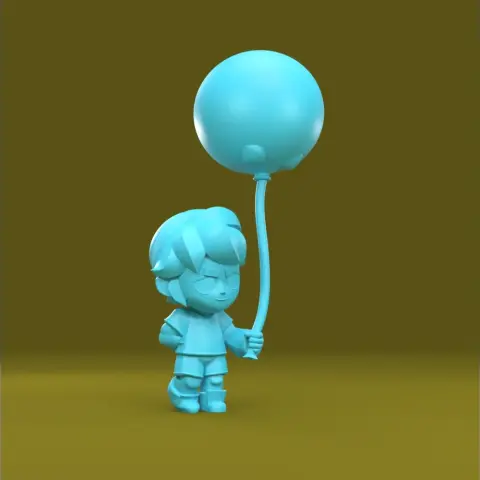 A stylized 3D character in a hooded suit with gloves and a skull charm, from Brawl Stars, ready for printing.