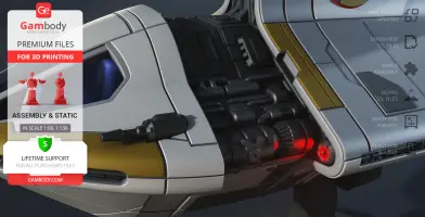 Phantom 2 Shuttle 3D model with detailed design, intended for 3D printing from Gambody.