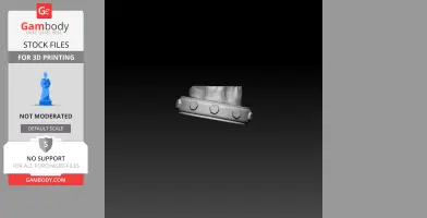 A detailed 3D model segment of Frankenstein's monster's neck bolts for printing.