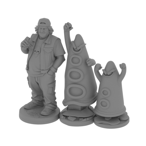 MANIAC MANSION Hoagie Campbell Purple and Green Tentacle.stl