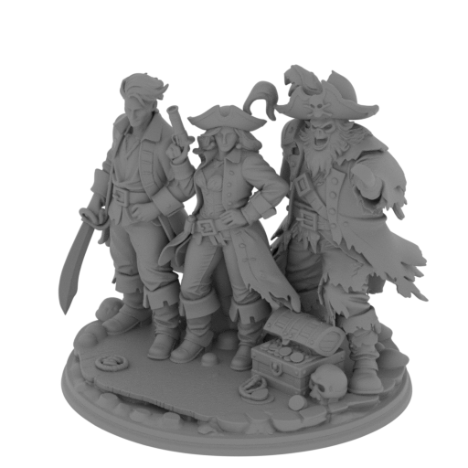 MONKEY ISLAND Guybrush Threepwood Elaine Marley Pirate LeChuck.stl