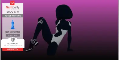 A sleek, modern droid with a minimalist design in black and white against a pink gradient background.