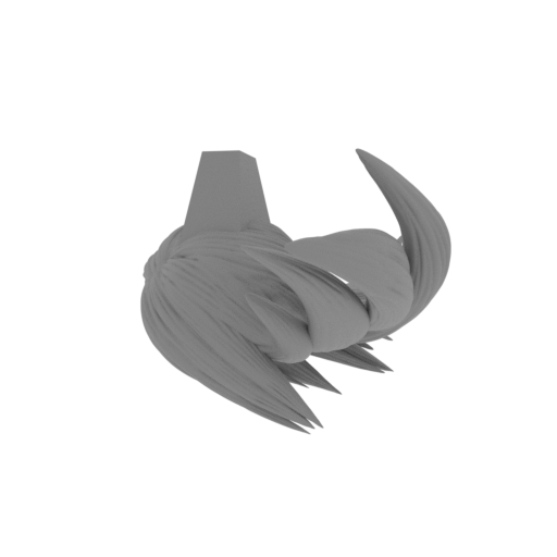 Hair with hat hole.stl