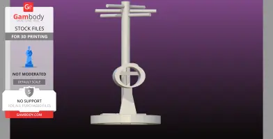 A minimalist white jewelry stand with slider compartments on a round base.