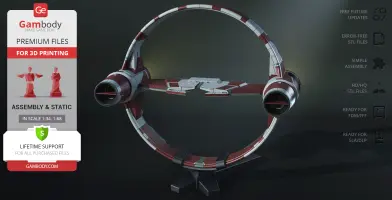 Jedi Starfighter Hyperspace Ring 3D Printer Files | Assembly
