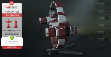 Jedi Starfighter Hyperspace Ring 3D Printer Files | Assembly