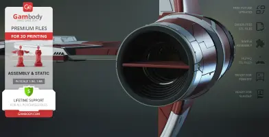 Jedi Starfighter Hyperspace Ring 3D Printer Files | Assembly