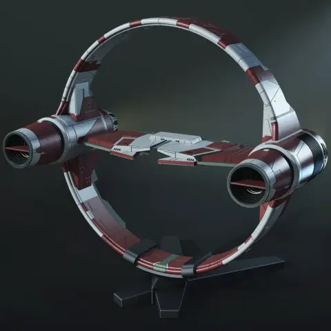 Jedi Starfighter Hyperspace Ring 3D Printer Files | Assembly
