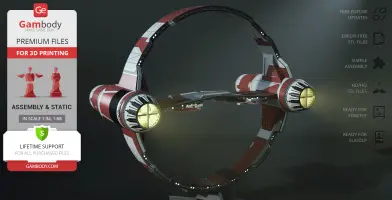 Jedi Starfighter Hyperspace Ring 3D Printer Files | Assembly
