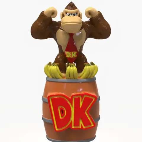 Donkey Kong on Banana Barrel - STL Model