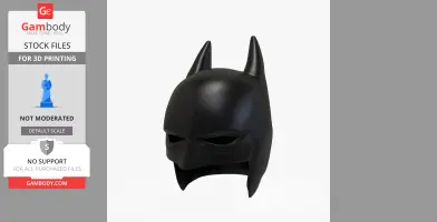 Batman-Inspired Hero Cowl Helmet Wearable or Display – 3D Printable STL
