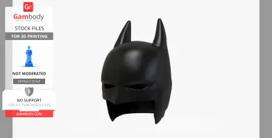 Batman-Inspired Hero Cowl Helmet Wearable or Display – 3D Printable STL