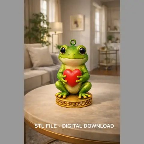 Frog with Heart - STL File | Digital Download