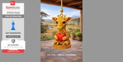 Giraffe with Heart – STL File | Digital Download for 3D print