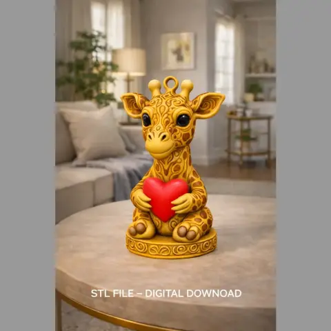 Giraffe with Heart – STL File | Digital Download for 3D print