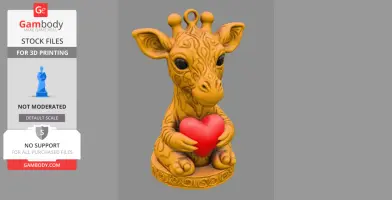Giraffe with Heart – STL File | Digital Download for 3D print