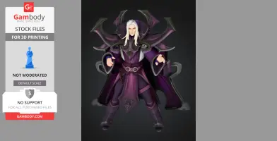 Dark Fantasy Archmage / Invoker – 3D Printable Sorcerer Figurine