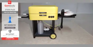 Miniature BBQ with tools and steak. display use and battery holder