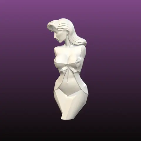 Origami Female Statue